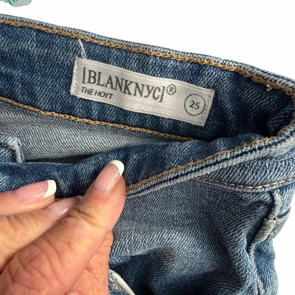 Blank NYC The Hoyt Flare Split Hem High Waist Jeans Sz 25 - Picture 7 of 13